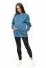 MijaCulture - 3 in 1 oversize maternity and nursing sweatshirt Miley M020 Petrol Blue